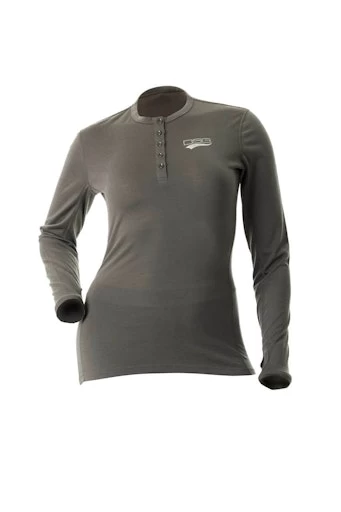 Merino Wool Base Layer Shirt - Grey 17 Merino Wool Base Layer Shirt - Grey - Image 15