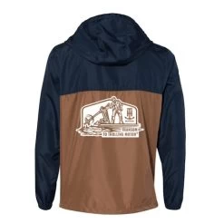 T-H Marine Navy/Saddle Lightweight Windbreaker Jacket