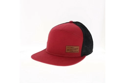 DSG Flat Brim Trucker Hat - Black/Black, Burgundy/Black, Straw/Black Or Marine Blue/Black 6 DSG Flat Brim Trucker Hat - Black/Black, Burgundy/Black, Straw/Black Or Marine Blue/Black - Image 4