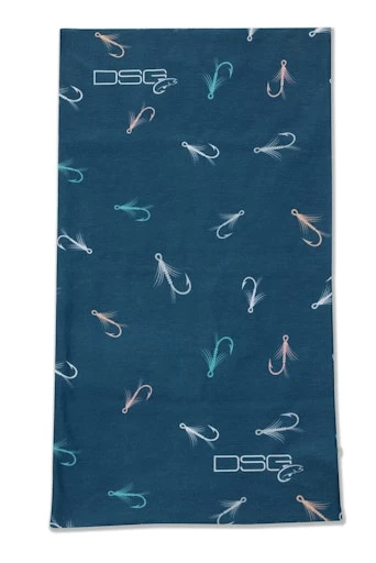 Emery Neck Gaiter - UPF 50+ - Pink Bones, Blue Fish Hooks Or White Coral 11 Emery Neck Gaiter - UPF 50+ - Pink Bones, Blue Fish Hooks Or White Coral - Image 9