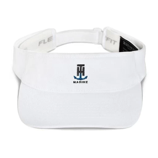 White Flex Fit Logo Visor 3 White Flex Fit Logo Visor