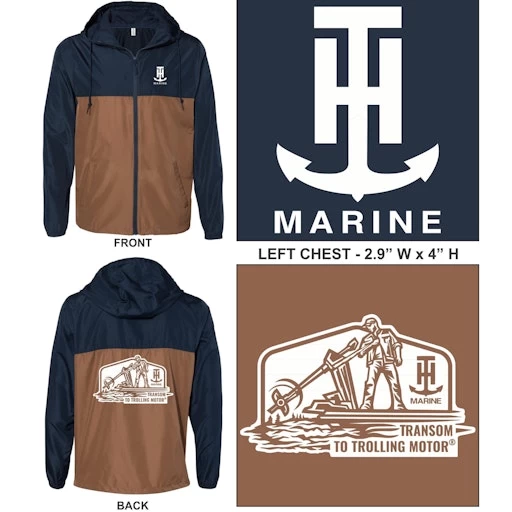 T-H Marine Navy/Saddle Lightweight Windbreaker Jacket 5 T-H Marine Navy/Saddle Lightweight Windbreaker Jacket - Image 3