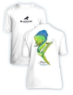 BlacktipH Youth Performance Short Sleeve Mahi Swim Featuring Steve Diossy Art