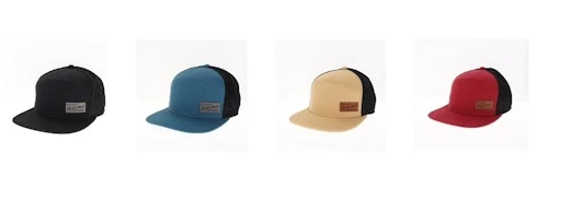 DSG Flat Brim Trucker Hat - Black/Black, Burgundy/Black, Straw/Black Or Marine Blue/Black 4 DSG Flat Brim Trucker Hat - Black/Black, Burgundy/Black, Straw/Black Or Marine Blue/Black - Image 2