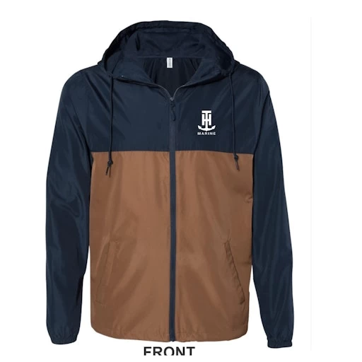 T-H Marine Navy/Saddle Lightweight Windbreaker Jacket 4 T-H Marine Navy/Saddle Lightweight Windbreaker Jacket - Image 2