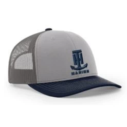 T-H Marine Navy And Grey Logo Snapback Hat